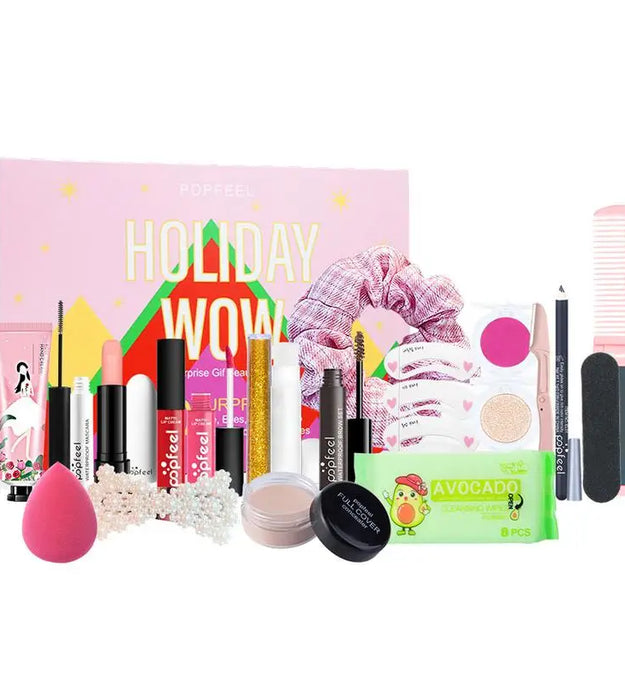 Christmas Advent Calendar 2023 Makeup Tools Countdown Calendar Gift Box Lipstick Eye Shadow Cosmetics Set Party Favors For Women