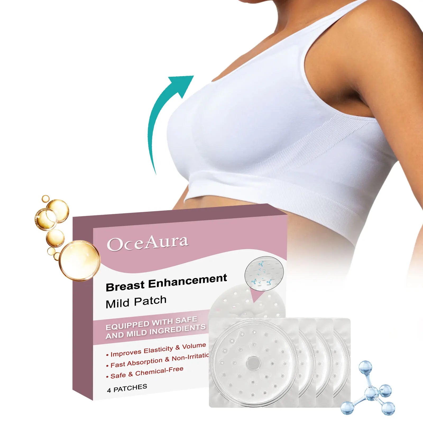 Breast Enlargement Patch Bust Size Up Firming Lifting Boobs Plumping Improve Loose Skin Tightness Women Chest Bigger Growth Care