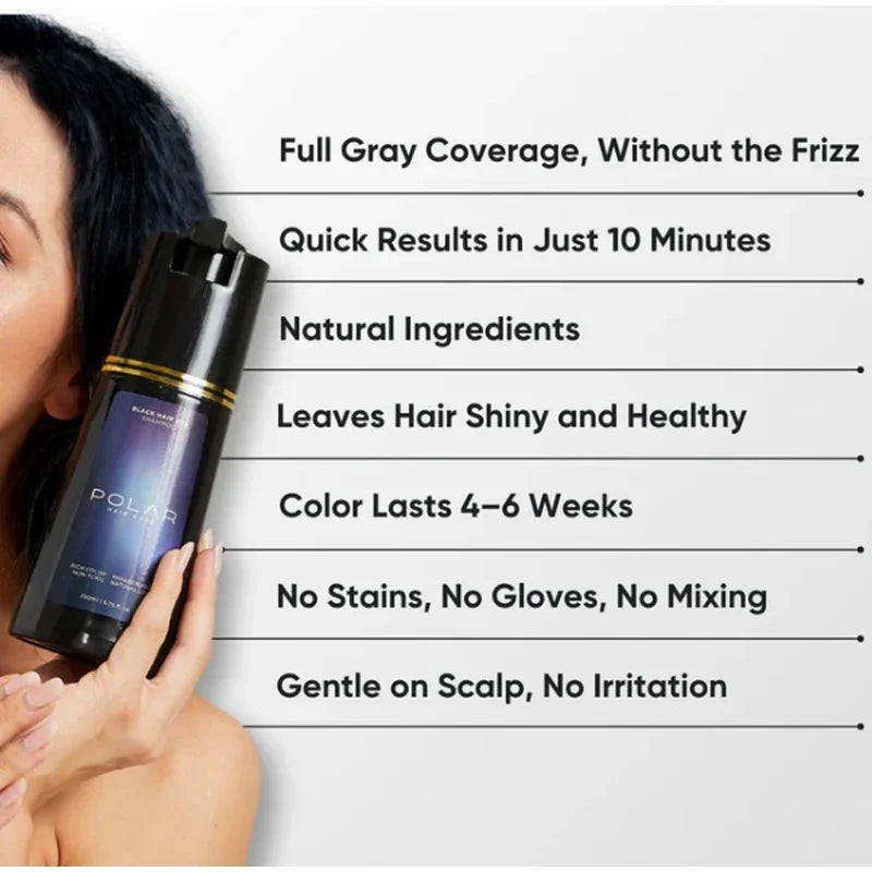 3-in-1 Hair Dye Shampoo  Quick Color Shampoo White Hair Quick Blackening Shampoo Oil Control Fluffy Shampoo Product Nourish Hair - BlissFully