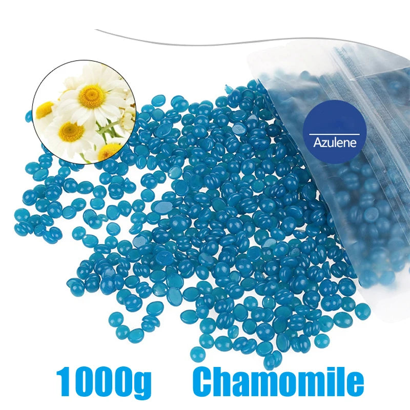 1000g Hot Film Painless Waxing Beads Depilatory Wax Beans Hard Wax Beans Heating Wax Machine Bikini Face Body Hair Removal