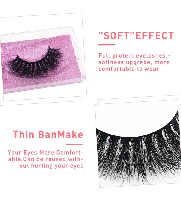 5Pairs 3D Mink Wholesale Eyelashes Lashes Handmade Fluffy Dramatic Lashes Cruelty Free False Eyelashes Makeup Lashes