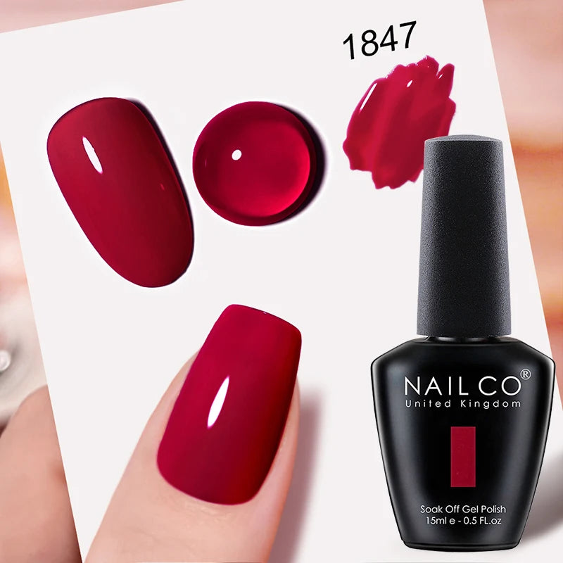 NAILCO 15ml Hema/TPO Free UV Gel Nail Polish Nail Art Manicure Nail Professionals Base Top Varnish Semi Permanent Vernis Nail