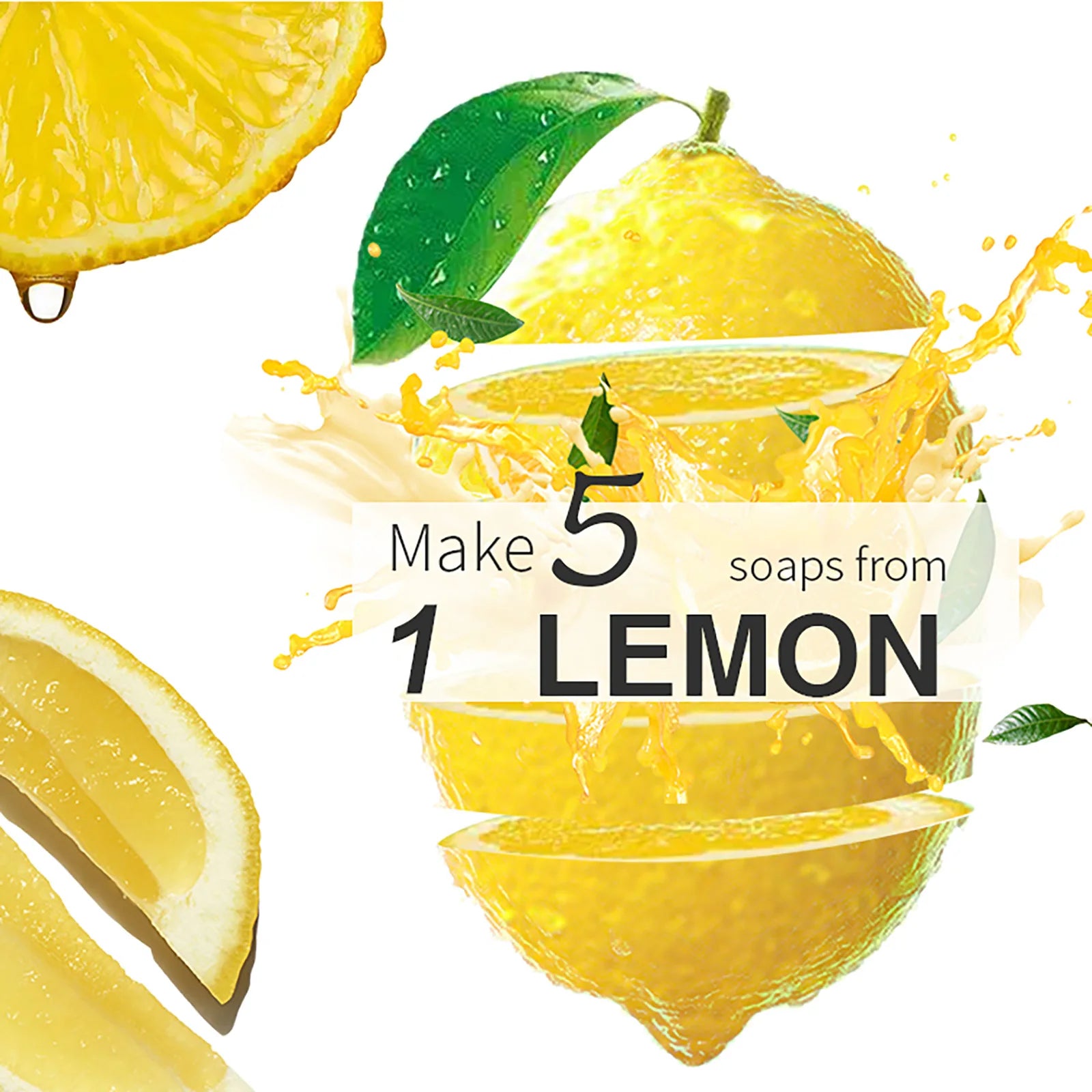 AILKE Dark Spots and Acne Remover Soap Bar, Whitening Skin with Natural Lemon, Olive Oil, Women Daily Face and Body Wash, 200g