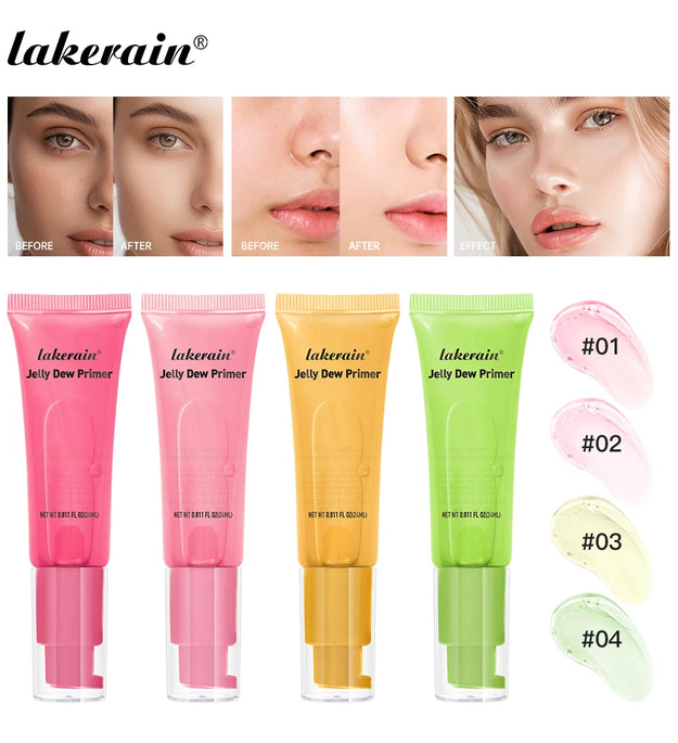 Lakerain Jelly Dew Primer Makeup Long Lasting Moisturising Semi-transparent Jelly Texture Pre Makeup Base Cream Cosmetics