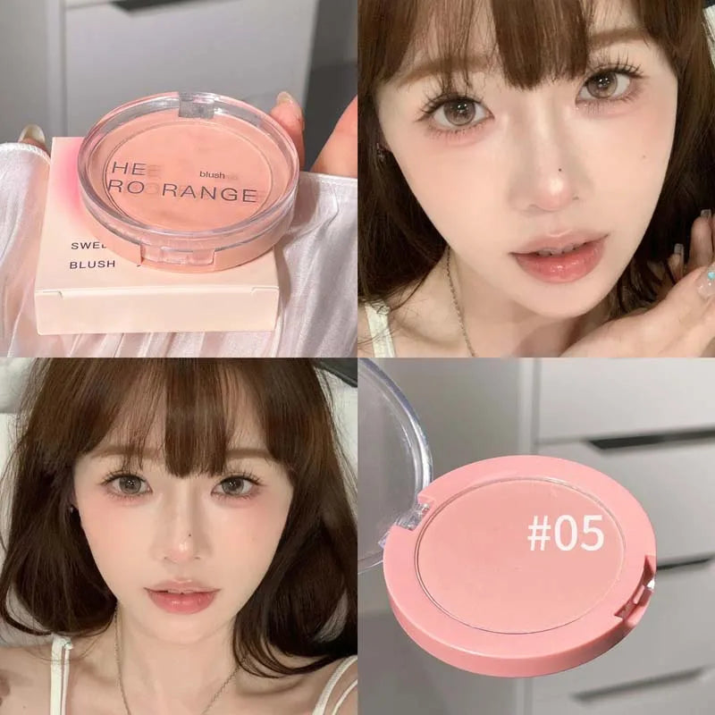 HERORANGE powder blusher natural matte color low saturation nude Korean pure sexy new powder blusher