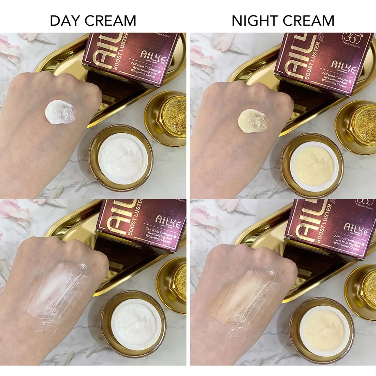 AILKE 24K Collagen Facial Whitening Set, Reduce Black Spots, Freckles, Brightening, Moisturizing Beauty Set For All Skin Types - BlissFully