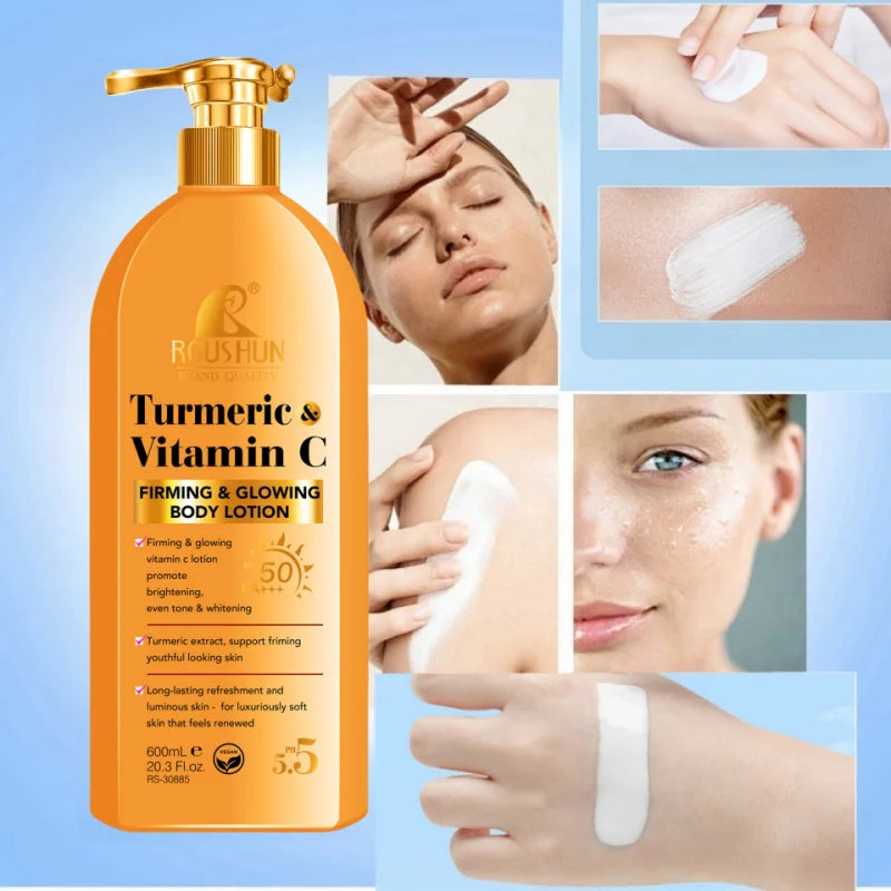 Turmeric VITAmin C Sun Cream SPF50 Body Lotion Sunscreen 2-in-1 Moisturizing Body Lotion Refreshing Moisturizing