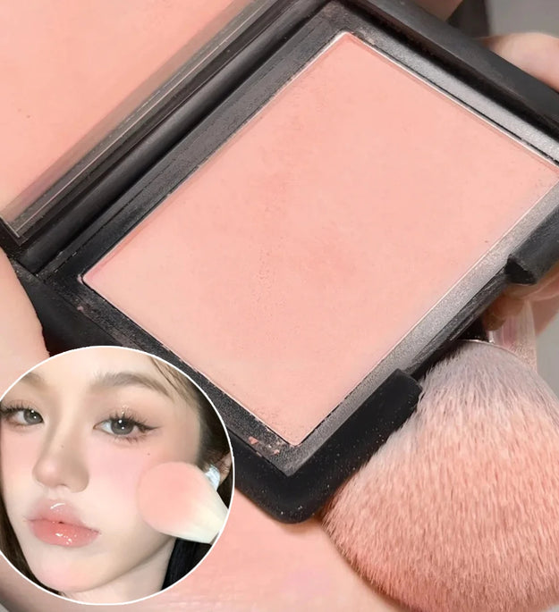 Monochrome Matte Blusher Palette Soft Silky Cheek Natural Facial Rouge Plate Lasting Nude Low Saturation Powder Blusher Disk