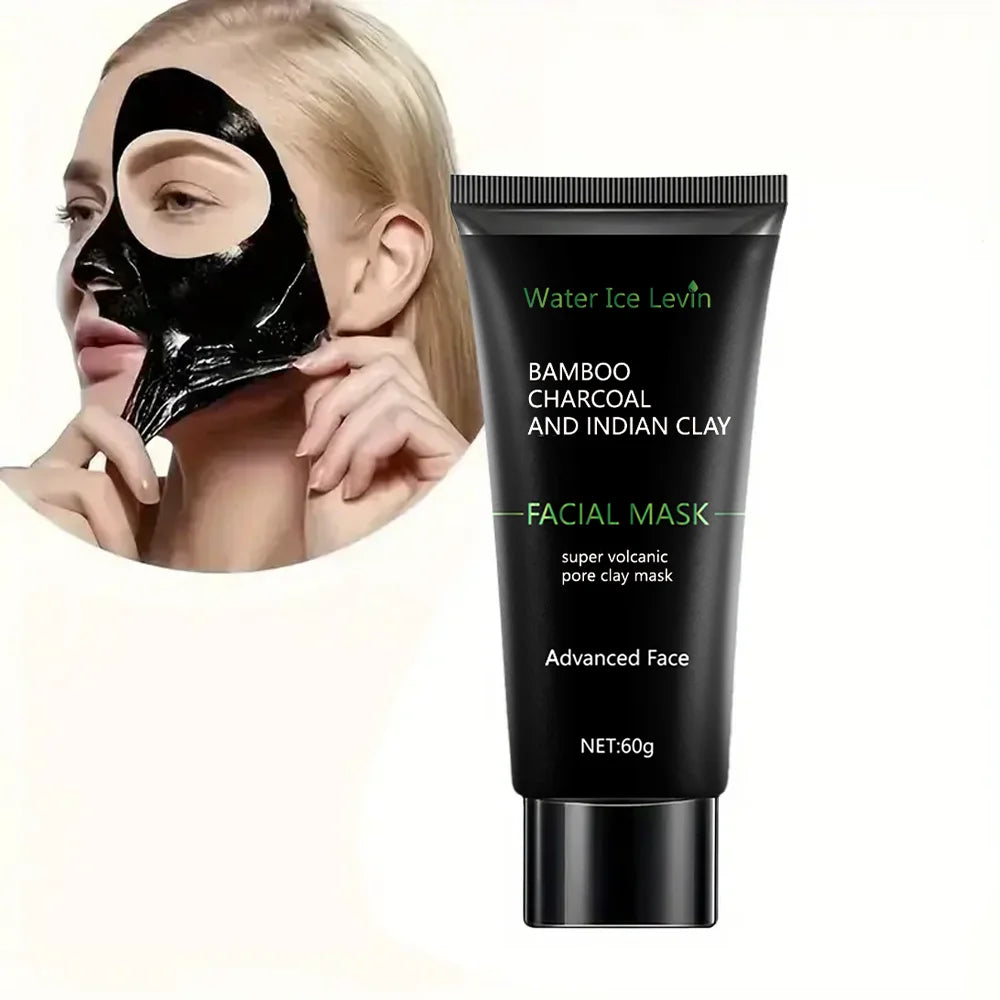 60g Bamboo Charcoal Black Mask, Powerful Moisturizing, Deep Cleansing and Oil Control, Absorbing Dirt, Say Goodbye to Rough Skin, Making the Skin Is More Delicate, Anti-Stretch Mask, Unisex