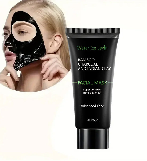 60g Bamboo Charcoal Black Mask, Powerful Moisturizing, Deep Cleansing and Oil Control, Absorbing Dirt, Say Goodbye to Rough Skin, Making the Skin Is More Delicate, Anti-Stretch Mask, Unisex