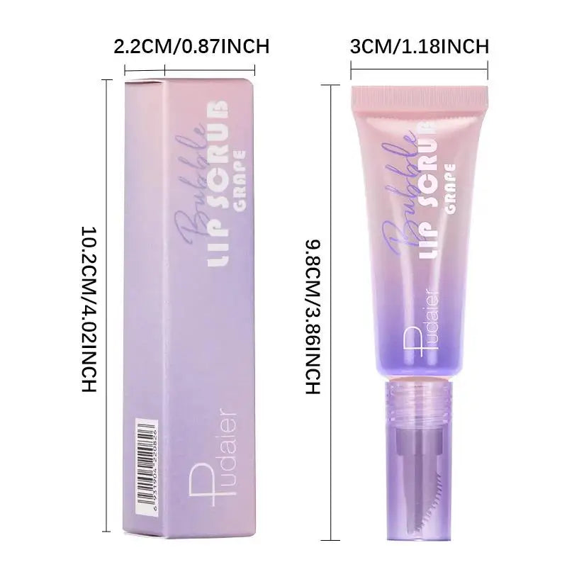 Bubble Lip Exfoliator Foaming Scrub Gentle Cleansing Fast Soften Moisturize Hydrate Nourish Night Balm Daily Lipcare