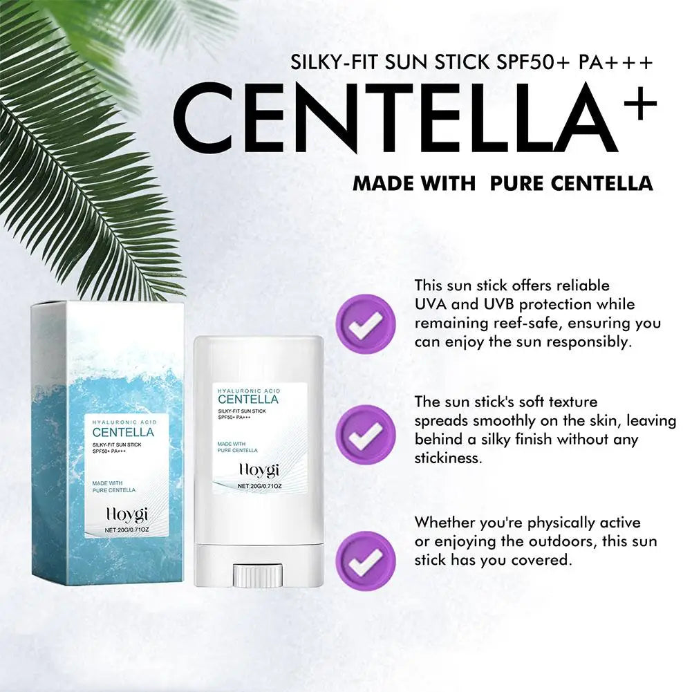 Hyaluronic Acid Face Serum Face Sunscreen Stick Refresh Sun Stick SPF50 PA Lightweight Sunscreen Stick Moisture Stick Sunscreen - BlissFully