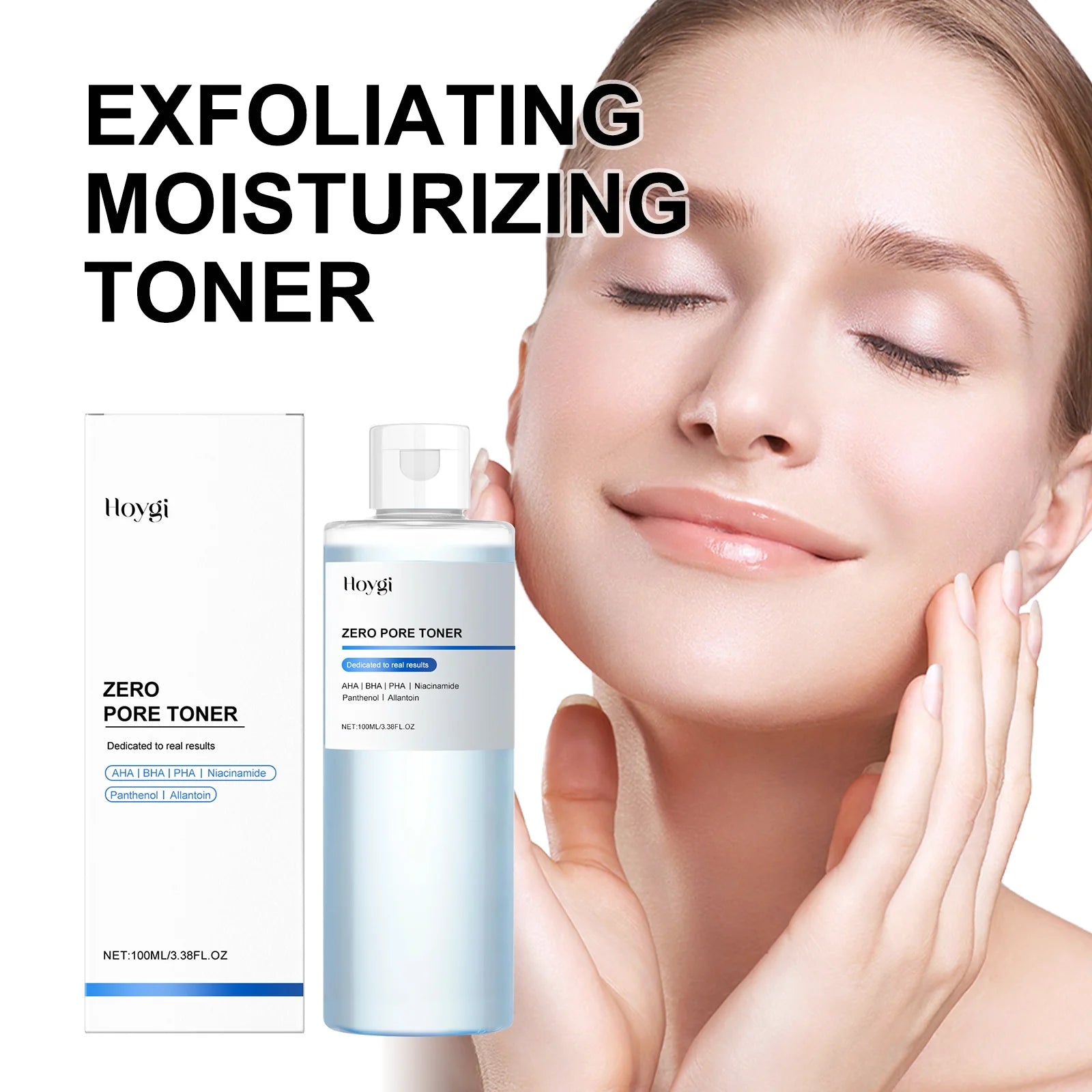 Gentle Exfoliating Toner for Face Hyaluronic Acid Moisturizing Softener Smooth Brightening Facial Toner Dry Sensitive Skin 100ml