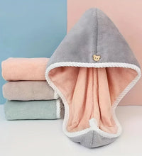 Ultra-Absorbent Microfiber Hair Towel - Double-Layered, Quick-Dry Design - Ideal for Shower, Gym & Spa Use - BlissFully