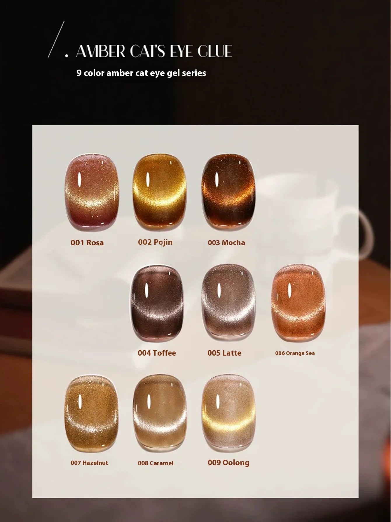 MIANEL 12ML 2026 Maillard Black Brown Cat Eye Gel Nail Polish Black Nails White Nails Nail Art Red Nails 1-21pcs