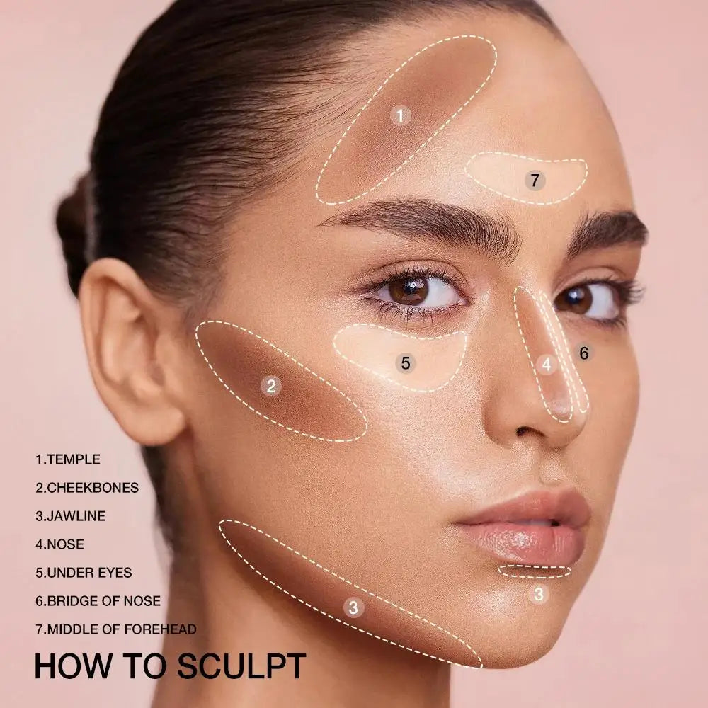 Brightening Contour Stick Cream Longwear Lightweight Sculpt Face Concealer Bronzer Makeup Pen For Flawless Finish
