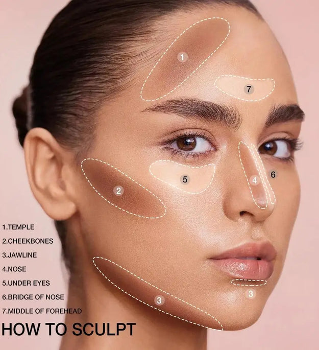 Brightening Contour Stick Cream Longwear Lightweight Sculpt Face Concealer Bronzer Makeup Pen For Flawless Finish