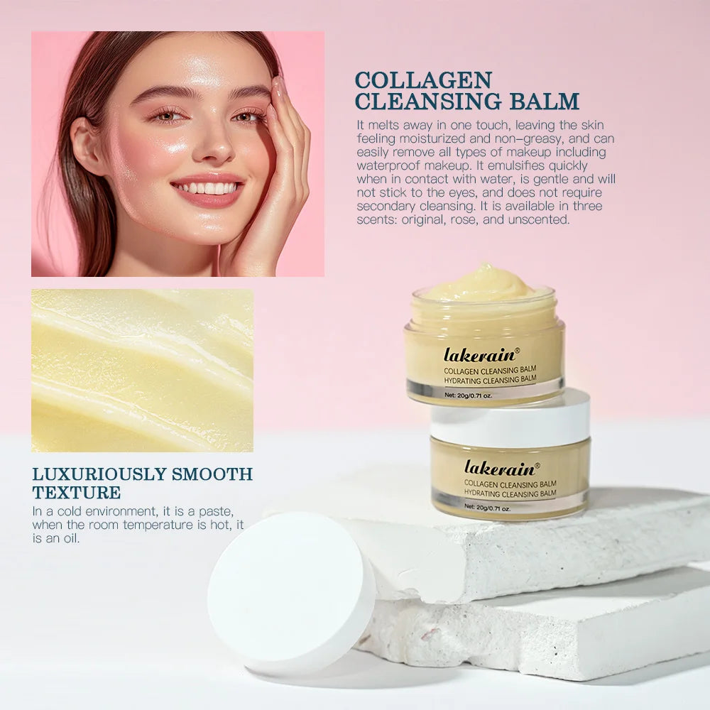 Original Collagen Cleansing Balm Nourishing Cream Makeup Remover Mild Non-irritating Moisturizing Non-greasy Cleansing Balm