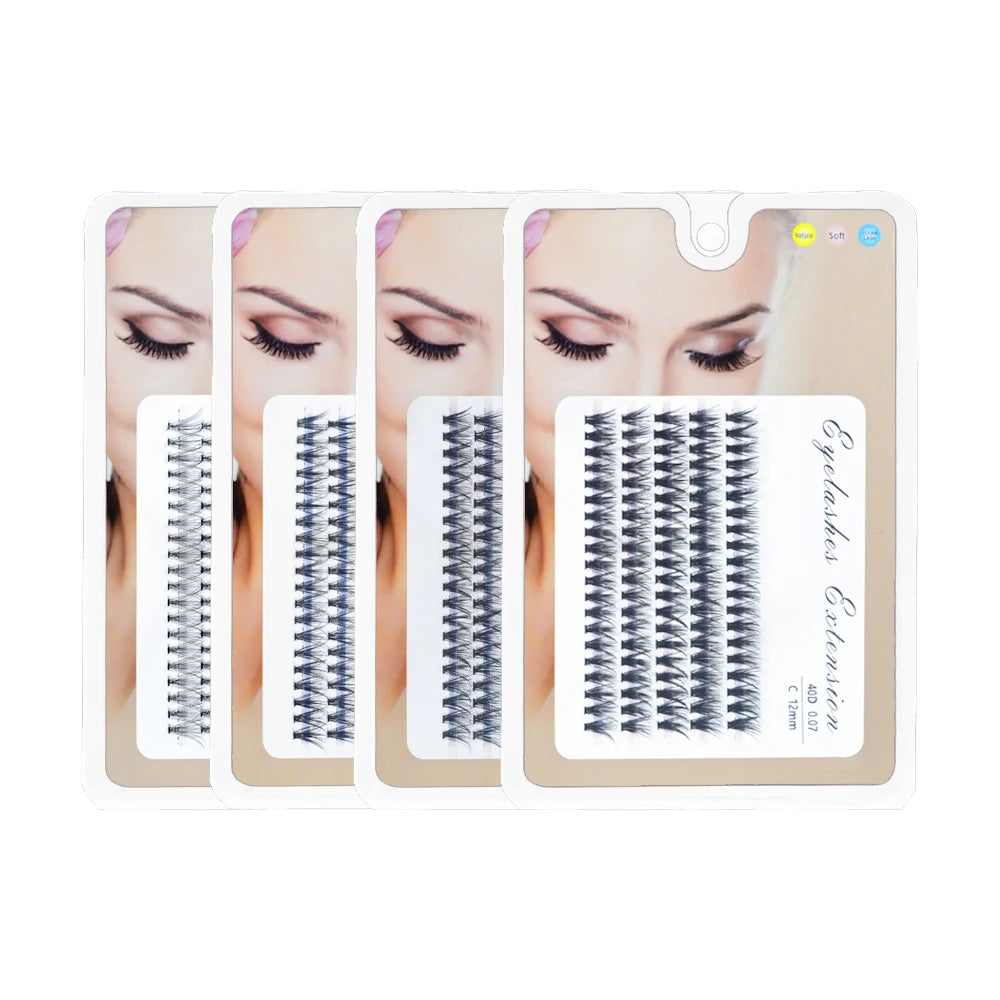 40/30D/20D/10D Mink Super Cluster Eyelash Extension Natural 3D Russian Volume Faux Eyelashes Individual Lashes Makeup Cilia Cili