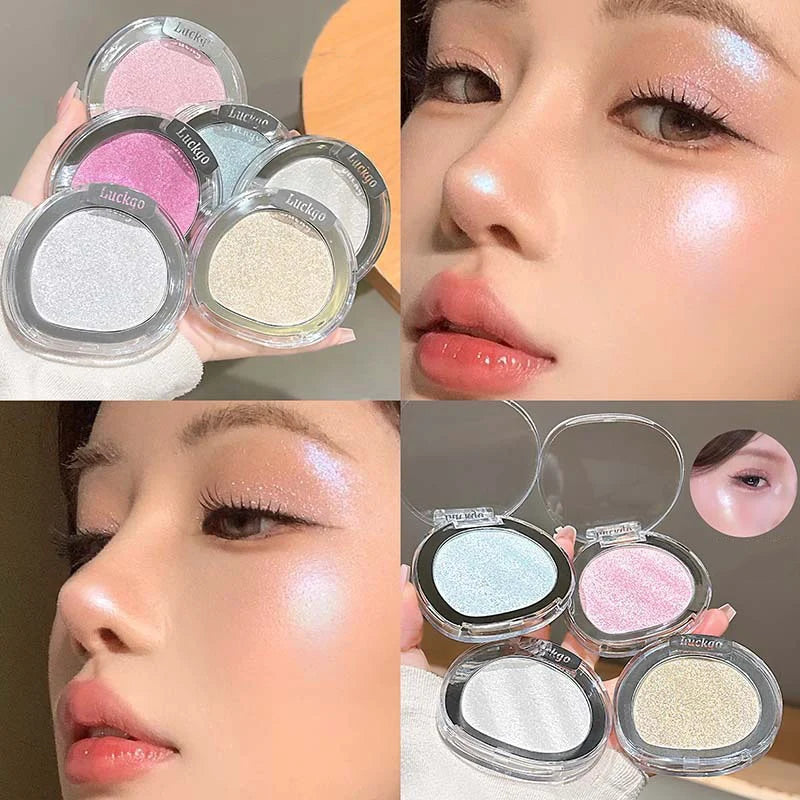 6 Colors Rose Diamond Highlighter Powder Palette Glitter Brighten Gloss Makeup Ultra-concentrated Glitter Face Contour Cosmetics