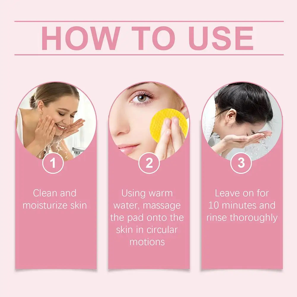 40/50pcs Turmeric Kojic Acid Cleansing Pads Exfoliating Pads Facial Sponges For Cleansing Exfoliating Daily Cleansing Skin Care - BlissFully