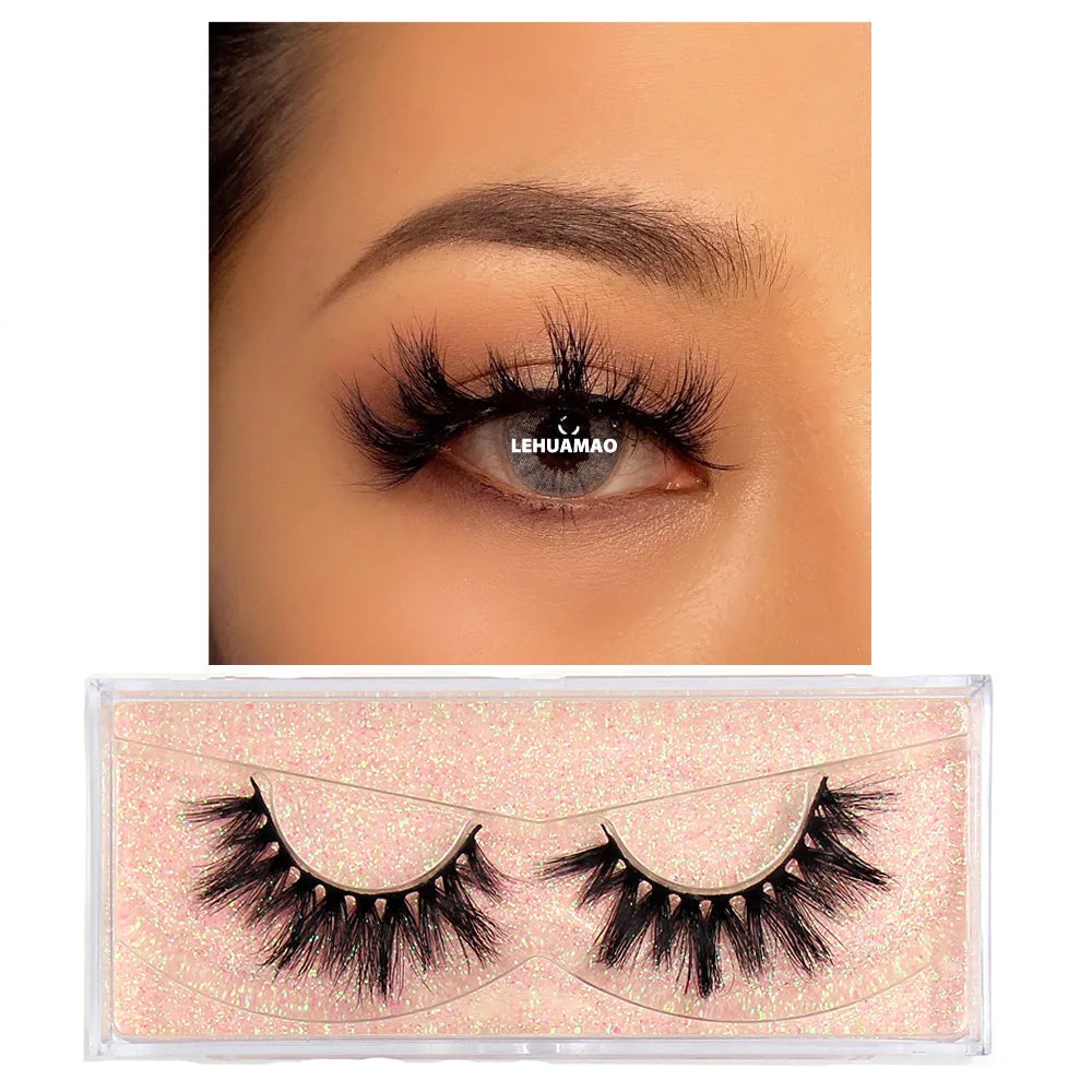 LEHUAMAO Eyelashes 3D Mink Lashes natural handmade volume soft lashes long eyelash extension real mink eyelash for makeup D103