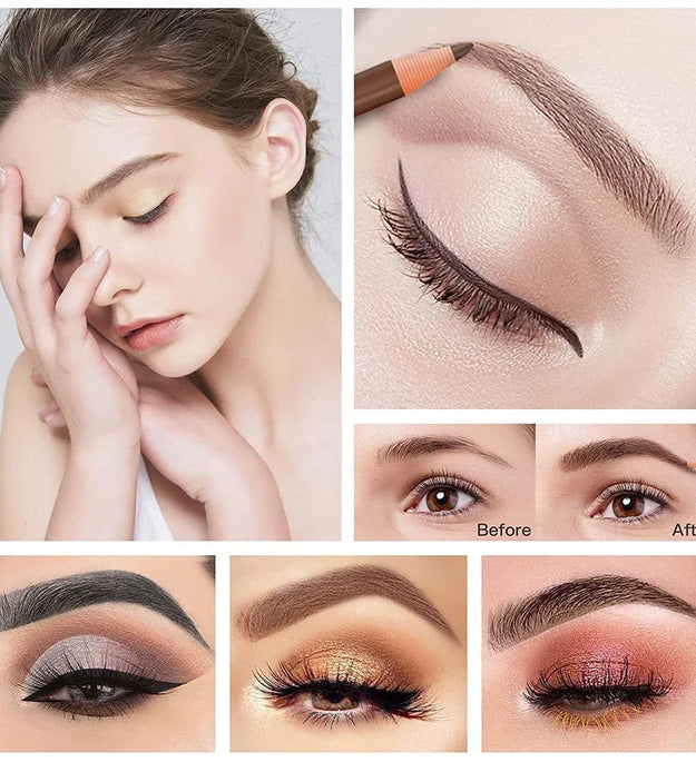 5pcs Professional Microblading Pencil Permanent Eyebrow Pencil Tattoo Waterproof Art Tint Makeup Eye Brow Pen Enhancers Cosmetic