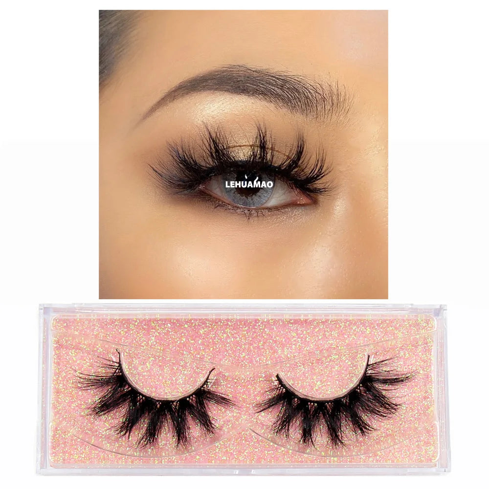 LEHUAMAO Eyelashes 3D Mink Lashes natural handmade volume soft lashes long eyelash extension real mink eyelash for makeup D103