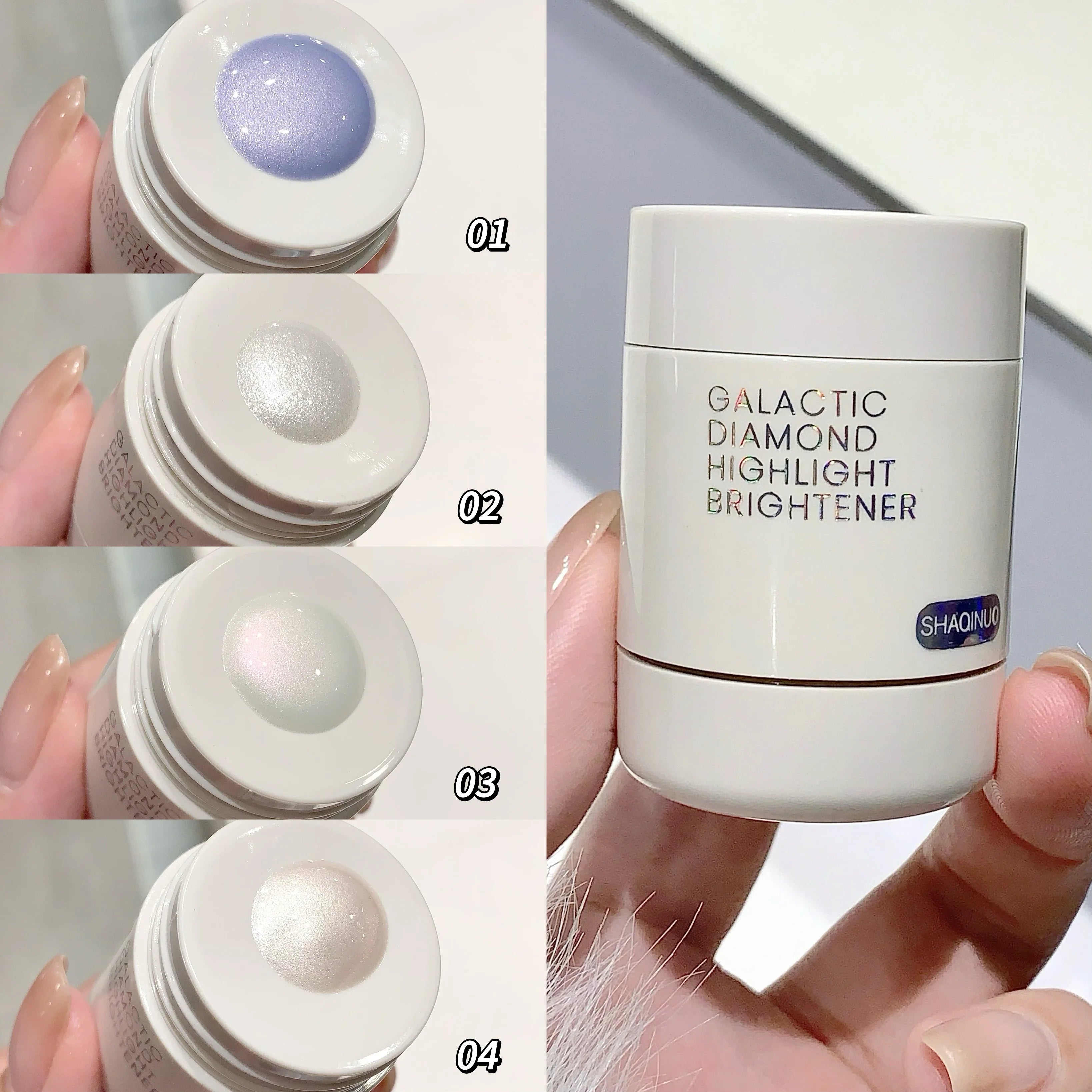 Galaxy Star Diamond Highlighter - Fine Glitter, Moisturizing & Water-Resistant, Perfect for All Skin Tones Creates a Radiant