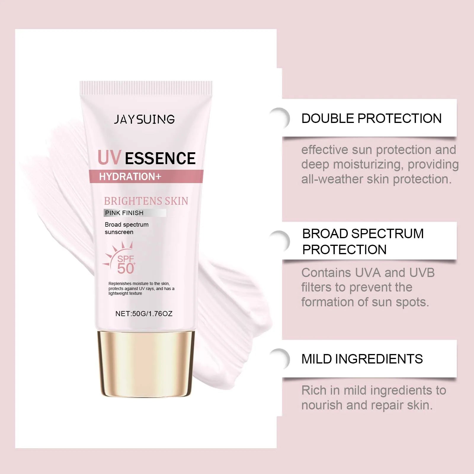 Spf 50+ Sunscreen Stick Hydrating Oil Free Anti Sun UV Protection Natural Sunblock Isolation Cream Mild Face Body Moisturizer