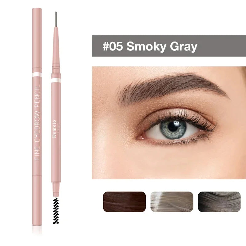 1PC Waterproof Double-Ended Eyebrow Pencil 1.5mm Ultra Fine Eyebrow Pencil Sweat-proof Long Lasting Professional Eye Makeup