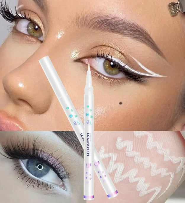 Matte White Eyeliner Liquid Pen Lying Silkworm Pencil Brighten Corners of Eyes Ultra-thin Waterproof Pigment Smooth Eyeshadow