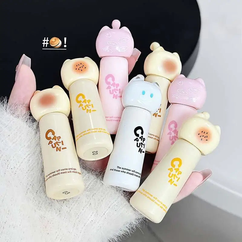 Cute Cat Lip Gloss - Moisturizing Smooth and Long-lasting Lip Glaze - 4 Shades Easy to Apply Lip Stain for Beginners