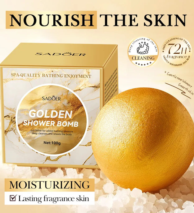 Gold Bath Salt Ball 100g (Sinking Ball) Deep Cleansing Body Bath Salt Ball for Relaxation And Skin Care