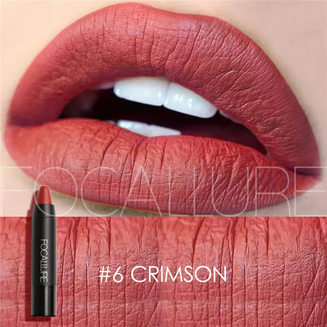 Focallure Matte Lipstick 19 Colors Waterproof Matte Lipsticks Soft Texture Lip Stick Cosmetic Sext Red Nude Lip Makeup Batom