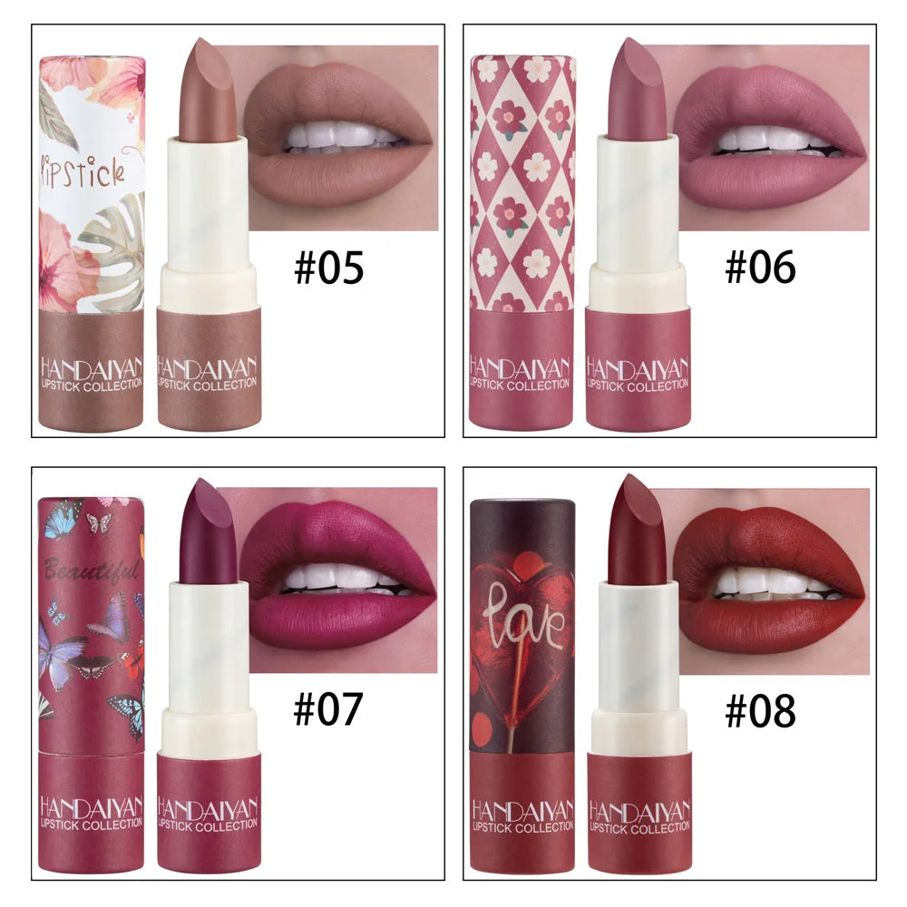 Matte Moisturizing Velvet Lipstick Edition Soft Smooth Nude Red Makeup Lip Stick Collection Waterproof Long-Lasting Cosmetics