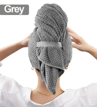 Microfiber Hair Towel Extra Large Wrap Quick Dry Hair Towel Wrap With Elastic Band , Ultra Absorbent Soft Hair Towel Wrap Turban - BlissFully