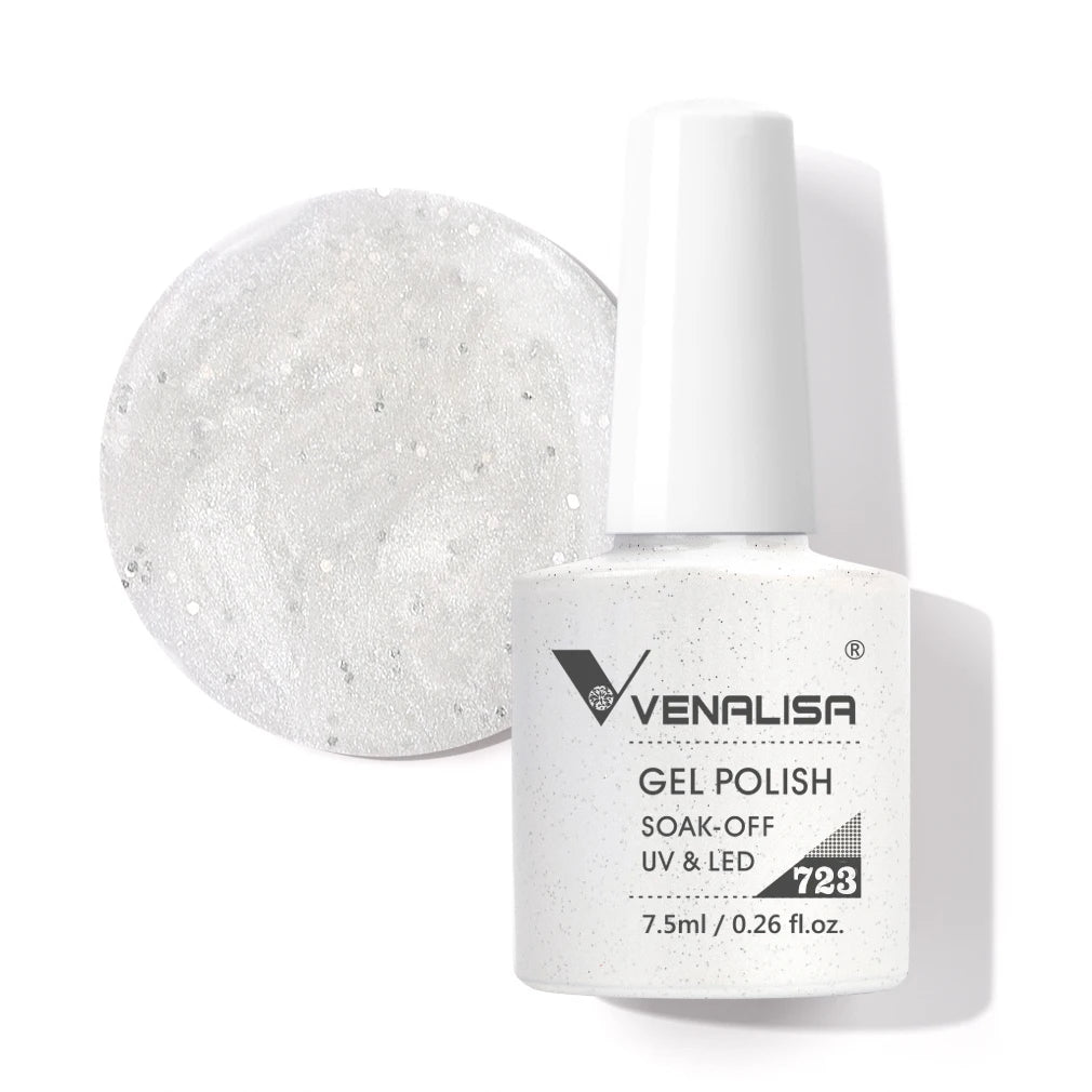 Venalisa HEMA TPO FREE Nail Gel Polish Glitter Gorgeous Full Coverage Soak Off UV LED French Nail Jelly Pink Nude Collection