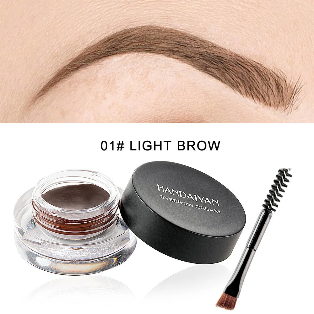 HANDAIYAN 12 Color Waterproof Eyebrow Cream Professional Eyeliner Eyebrow Gel High Brow Tint Black Eye Brow Makeup Tools
