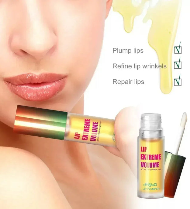 1/2Pcs Ginger And Mint Lip Plumper Oil Radiant,Plumping Lip Volumizing Serum for Smoother,Fuller Lips for Youthful and Sexy Look