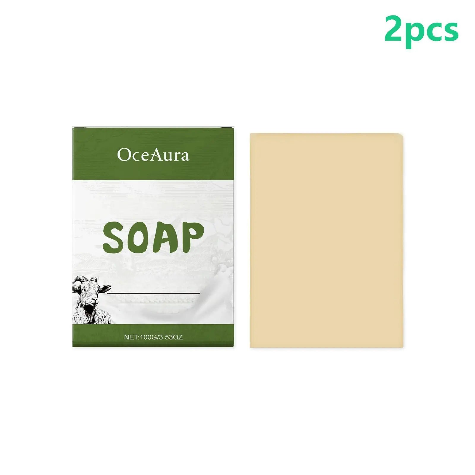 OceAura Goat Milk Soap Professional Skin Cleaning Deep Hydration Body Care Natural Organic Coconut Oil Handmade Bath Soap Bar