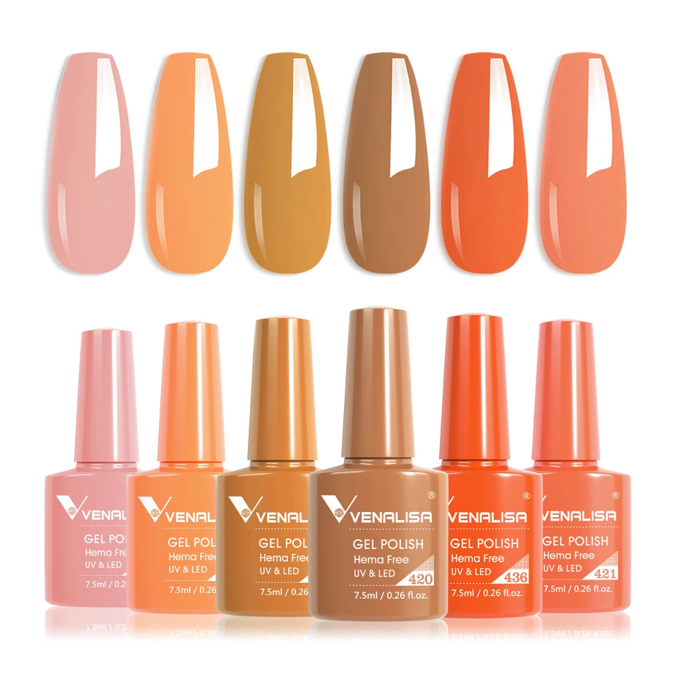 Venalisa HEMA TPO FREE Nail Gel Polish Glitter Gorgeous Full Coverage Soak Off UV LED French Nail Jelly Pink Nude Collection