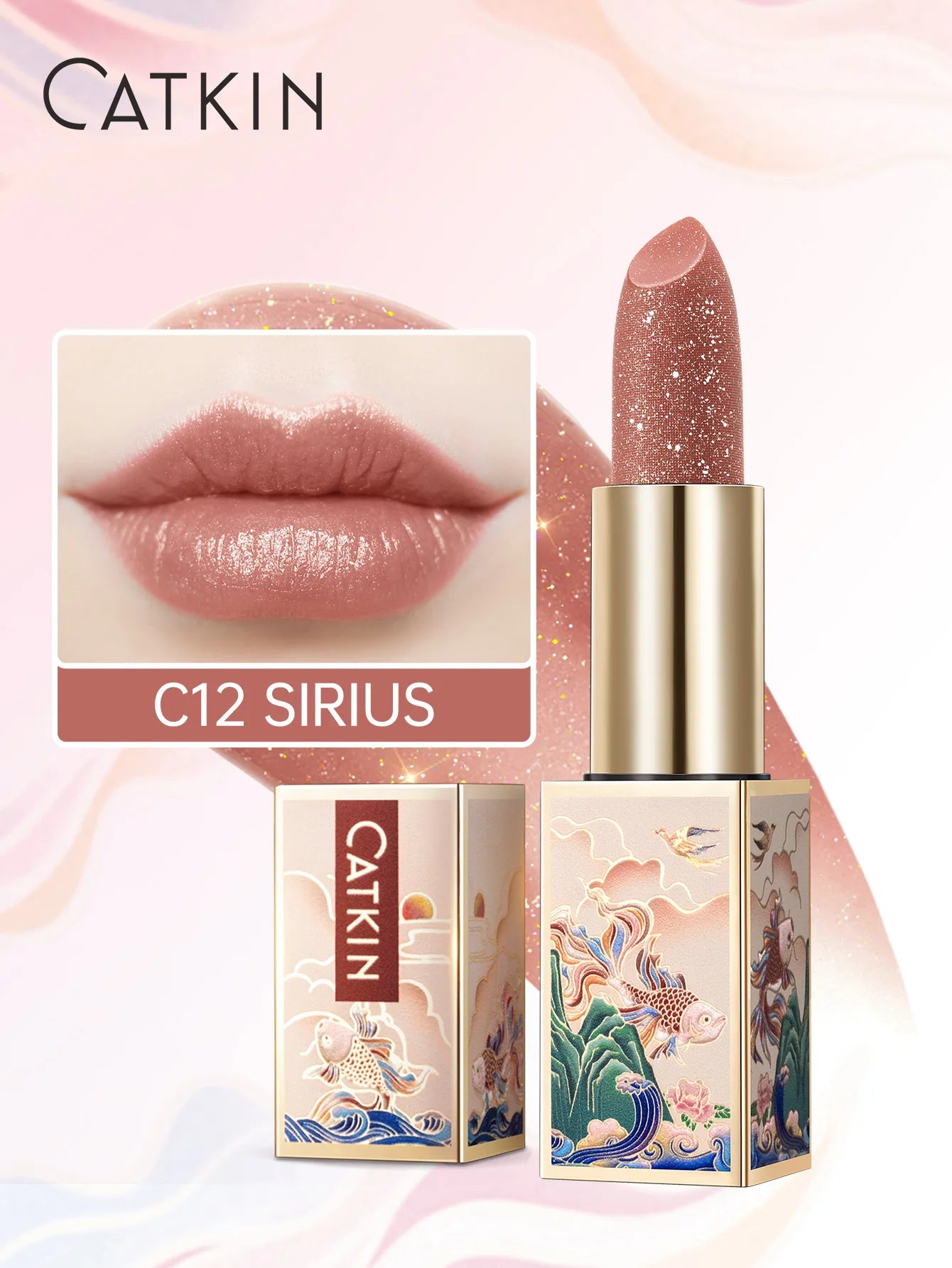 CATKIN SPARKLING LIP BALM MOONLIGHT COLOR-CHANGING LIP STICK - NEW SERIES