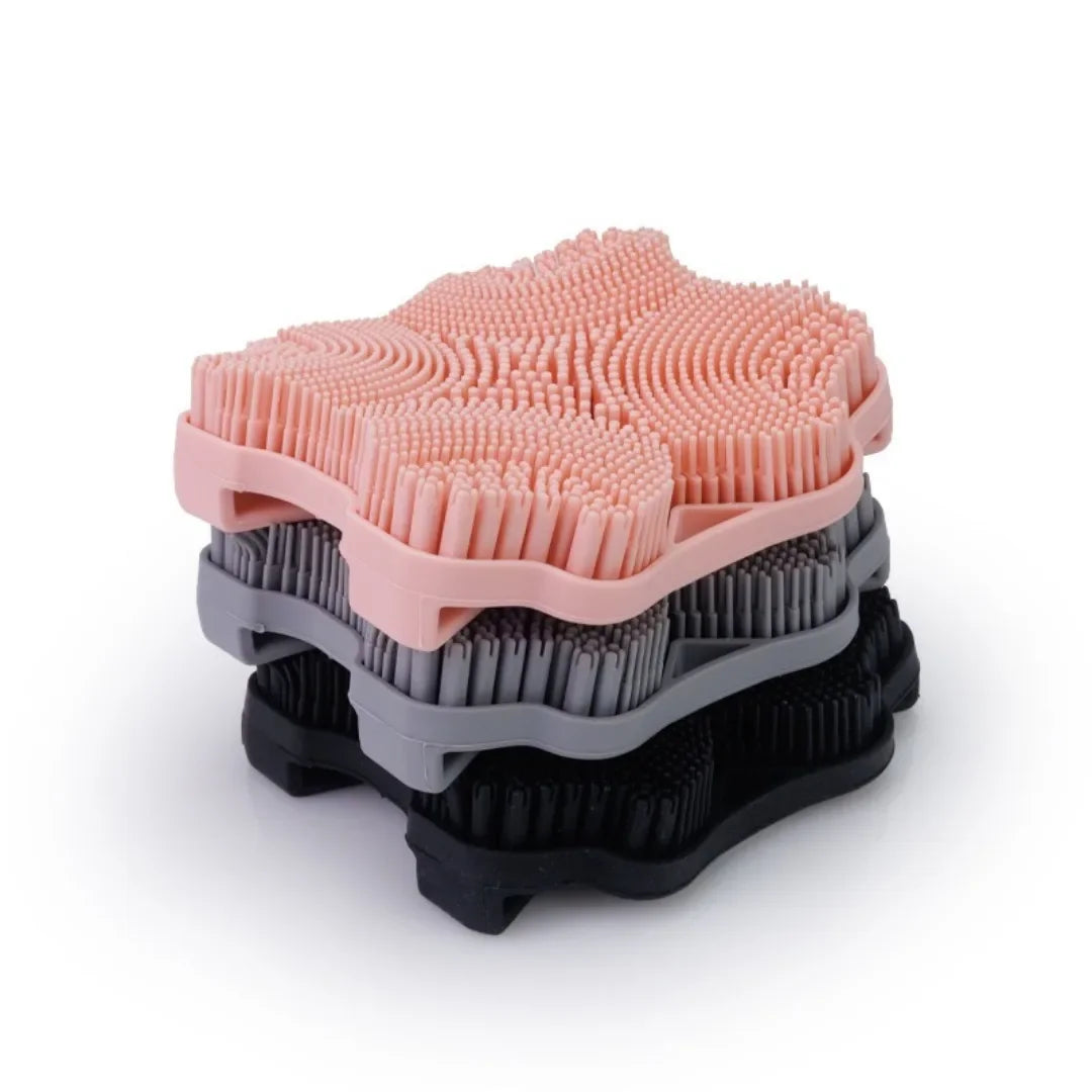 Exfoliating Silicone Bath Brush Cleanser No Slip Silicone Body Scrubber Cleansing Massage Body Care Shower Massage Bathing Brush