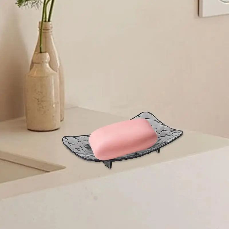 Soap Holder Drain Hole Design Non-slip Base Soap Dish Soap Tray Suitable for Home Travel Gym Bathroom Decoration