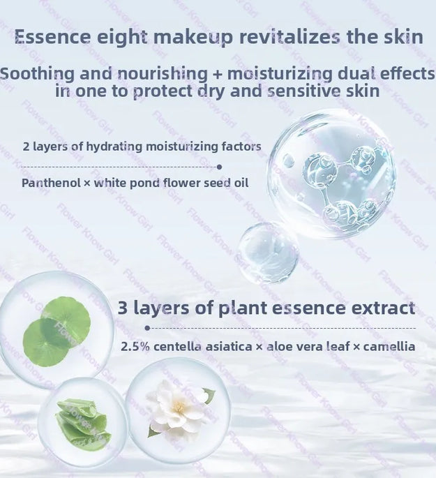 Makeup Flower Knows Shell Pearl Collection Primer Coloring Makeup Base Face Milk Brightening and Holding Make Up Concealer