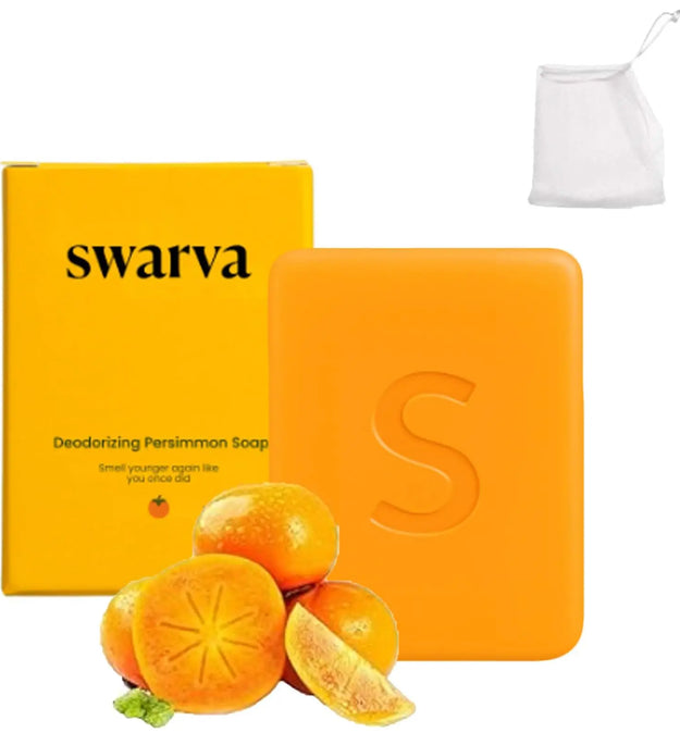 Swarva Persimmon Soap, Natural Aroma & Gentle Cleansing Handmade Bar for Bathing & Skin Care