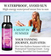 2.7fl.oz peach tanning cream self-tanning waterproof long-lasting beach sunbathing to create charming bronze skin - BlissFully