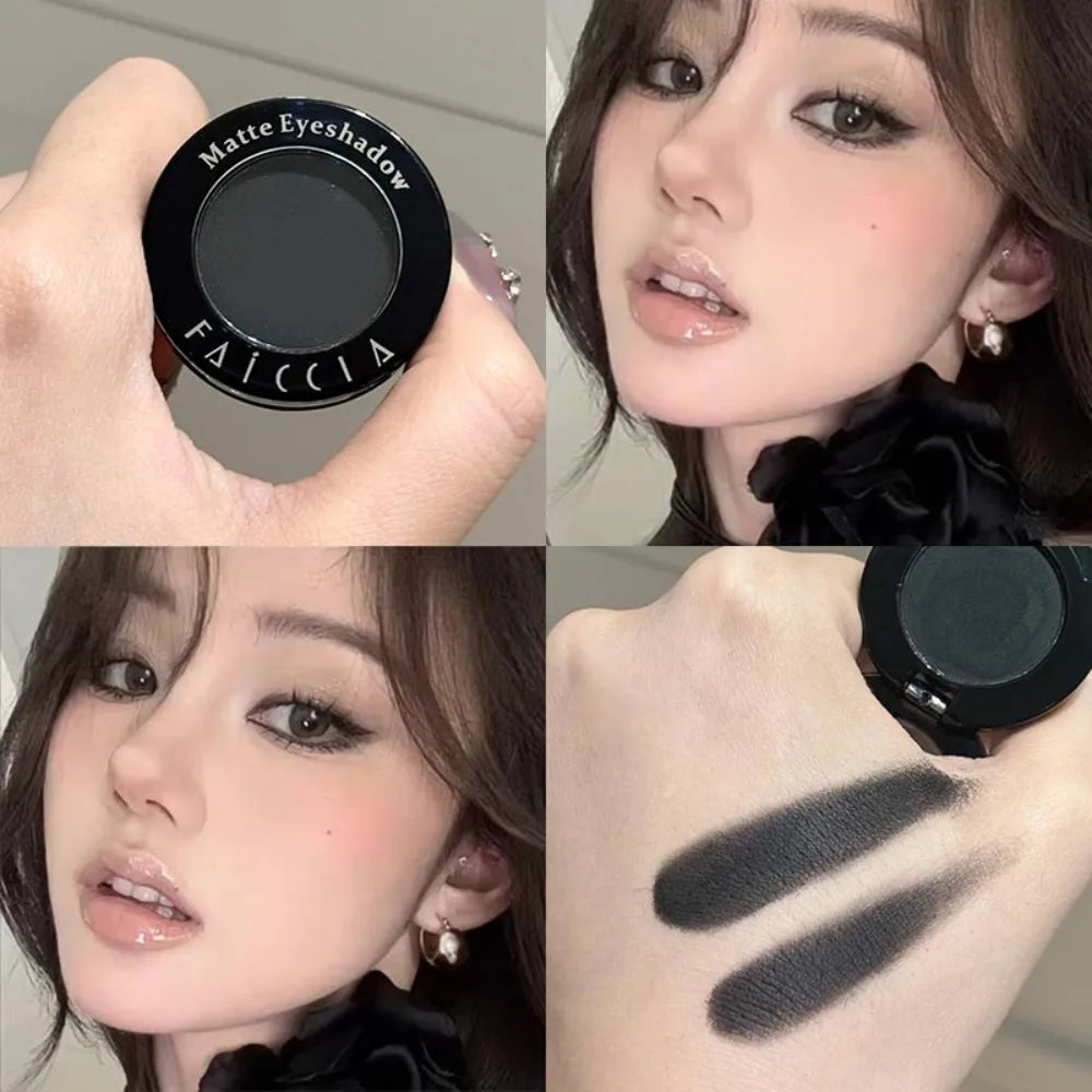 Eyeshadow Illuminator Matte White Highlighter Brighten Palette Lasting Shimmer Glitter Highly Pigmented Monochrome Eyes Makeup