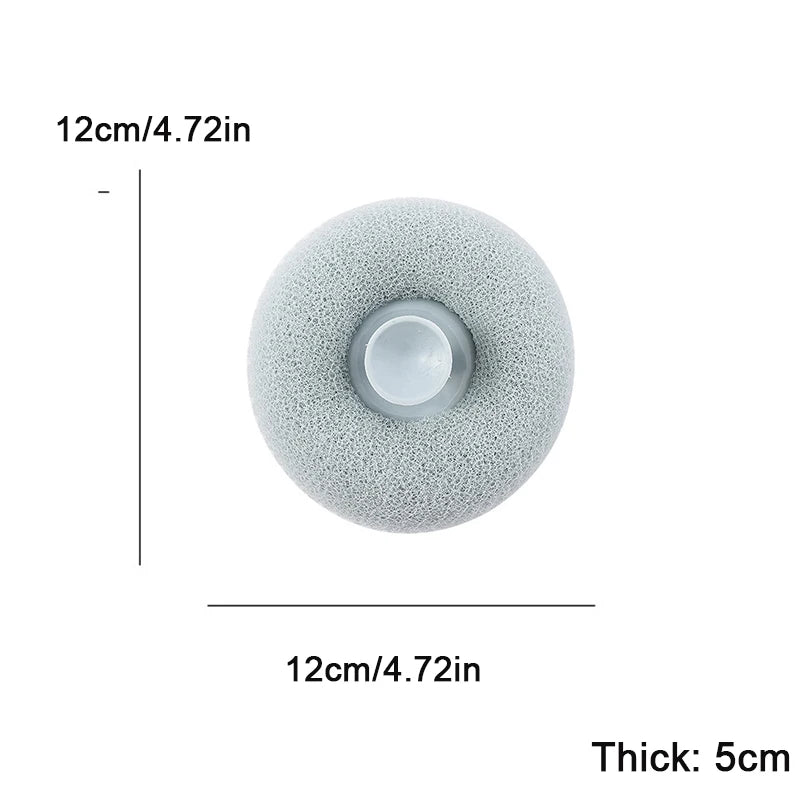 Exfoliating Bath Loofah Sponge with Suction Cup, Deep Cleansing Body Scrubber for Shower, Reusable Back Strap for Men & Women
